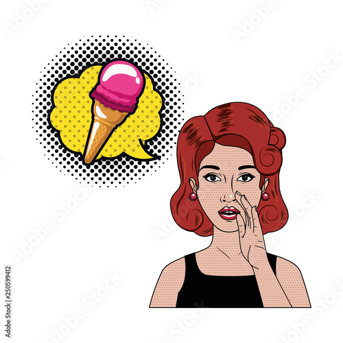 woman telling a secret with speech bubble