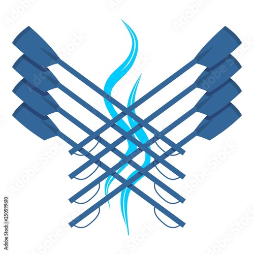 Vector logo for rowing club in blue