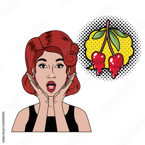woman telling a secret with speech bubble