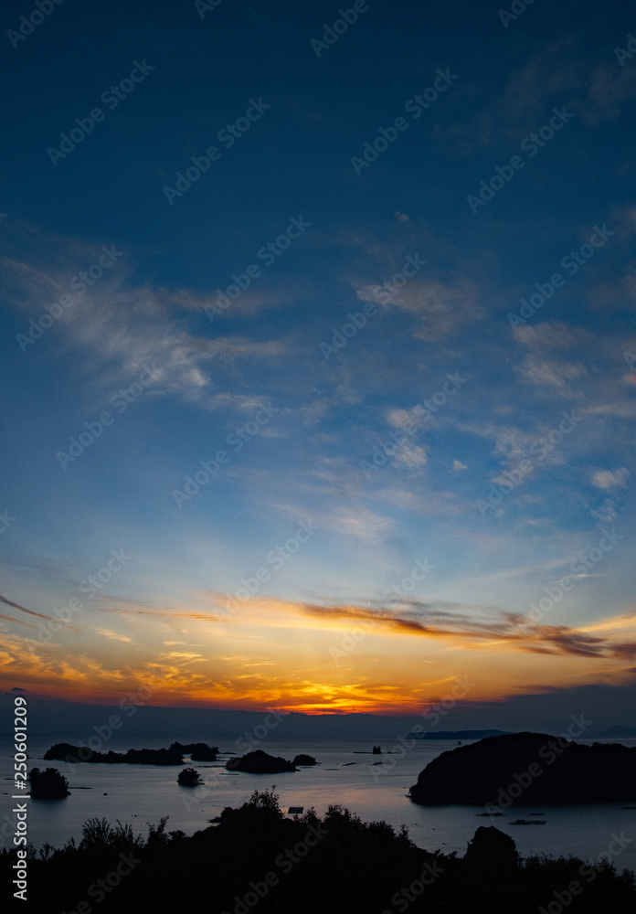 Fototapeta premium 九十九島の夕景