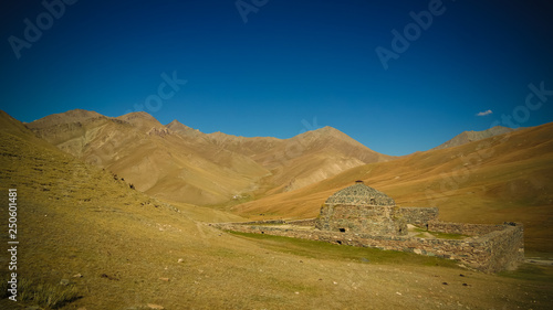 Tash Rabat caravanserai in Tian Shan mountain in Naryn province, Kyrgyzstan photo