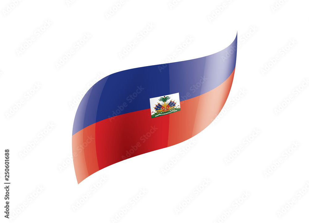 Fototapeta premium Haiti flag, vector illustration on a white background