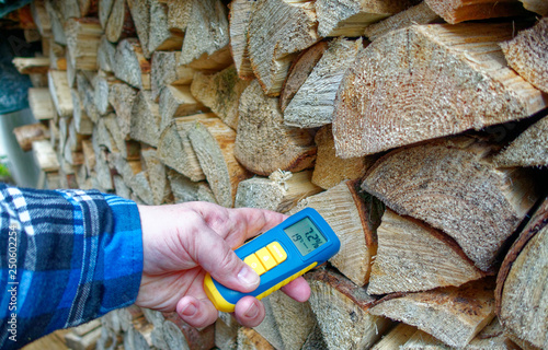 Feuchtes Brennholz messen