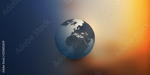 Earth Globe Design - Eco, Globalisation, Global Business, Technology Concept, Event Poster, Vector Template 