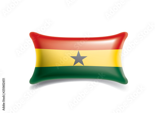 Ghana flag, vector illustration on a white background