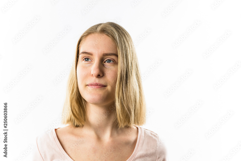 beautiful girl blonde with blue eyes on a white background beautiful girl blonde with blue eyes on a white background