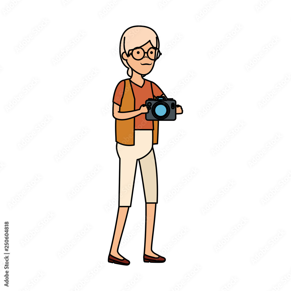 old woman with camera photographic old woman with camera photographic