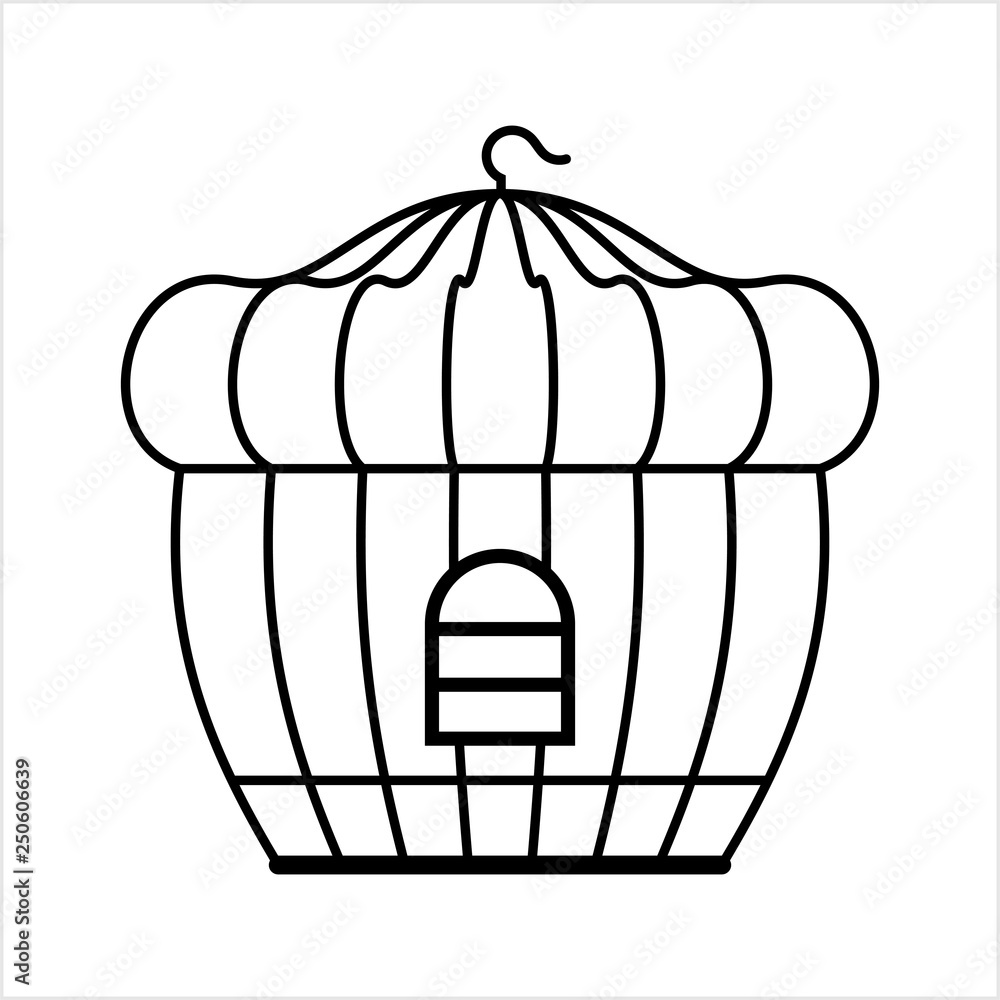 Fototapeta premium Bird Cage Icon, Bird Cage