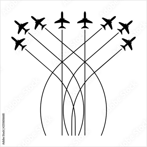 Airplane Flying Formation, Air Show Display, The Disciplined Flight