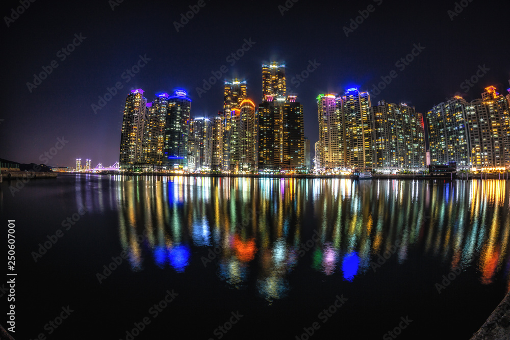 busan cityscape at nighttime