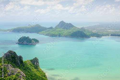 Aerial view of Ao Manao bay in Prachuap Khiri Khan province of Thailand