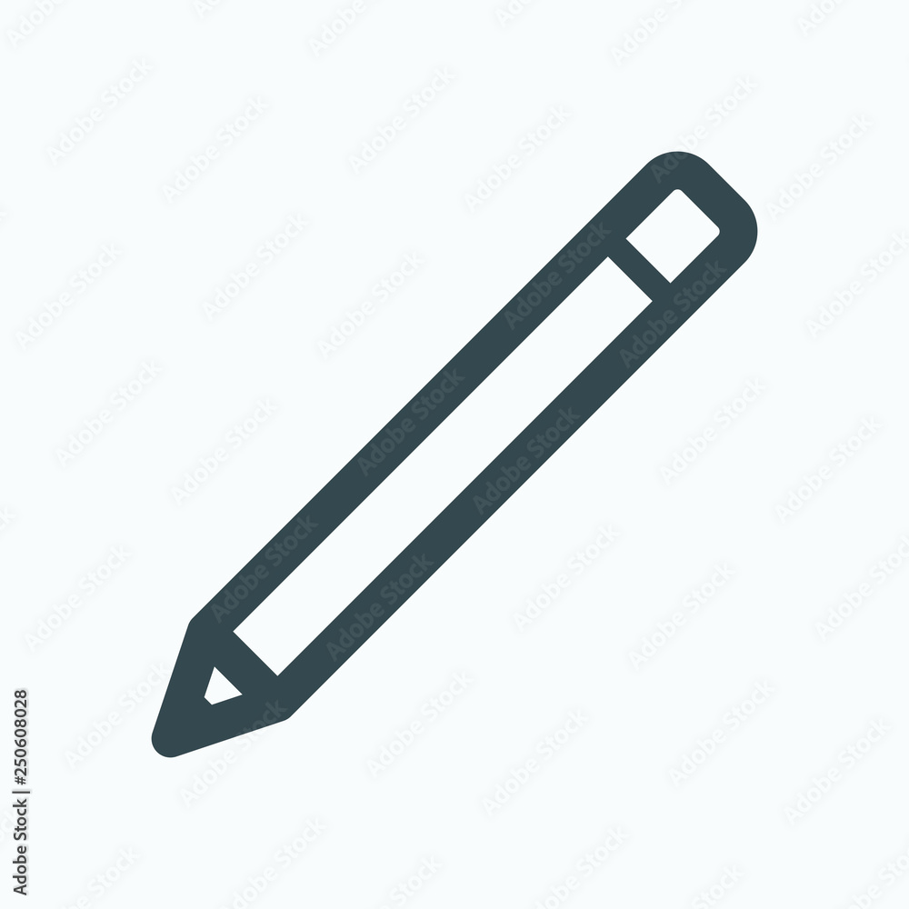 Pencil linear icon, graphite pencil vector icon Pencil linear icon, graphite pencil vector icon