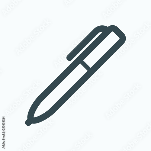 Pen linear icon, ballpoint pen, ball pen vector icon