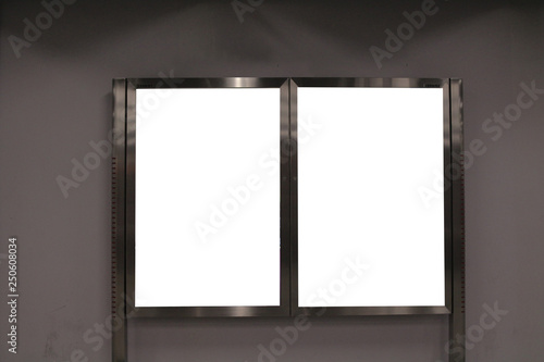 Photography Blank Billboard in metro subway station shot in asia,