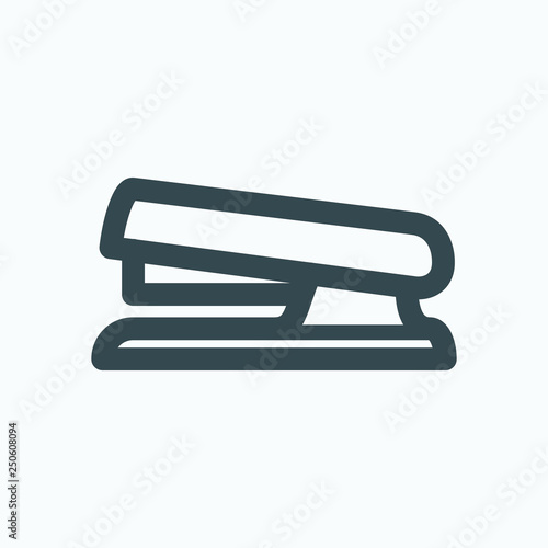 Stapler linear icon, heavy duty stapler vector icon