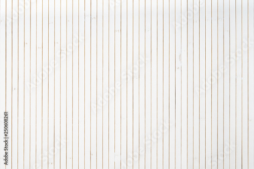 Fototapeta Naklejka Na Ścianę i Meble -  white wood panel background texture - shabby chick wooden wall paneling