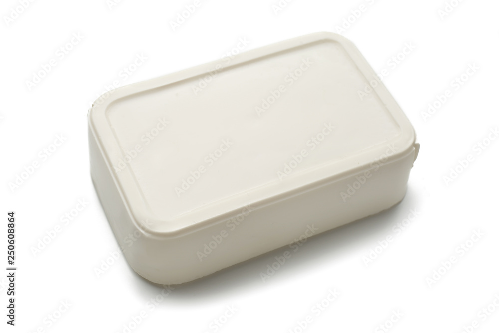 Tasty feta cheese on white background Tasty feta cheese on white background
