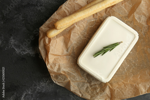 Cream cheese block with ros...