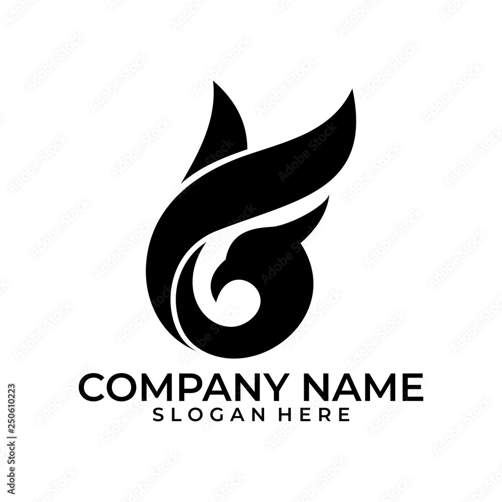 Obraz premium Eagle color black idea illustration vector template