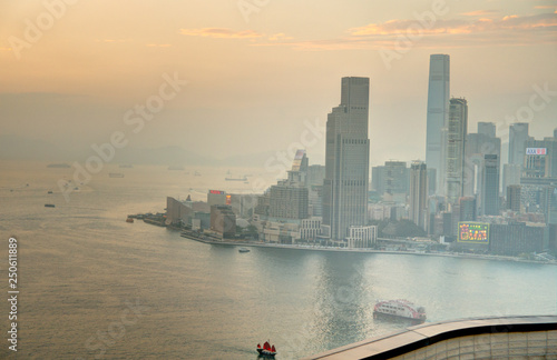 Hong Kong at sunset, China