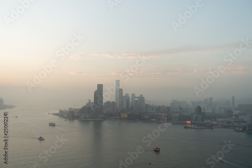 Hong Kong at sunset  China
