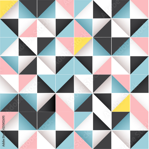 Geometric seamless tileable pattern. bright, modern abstract design