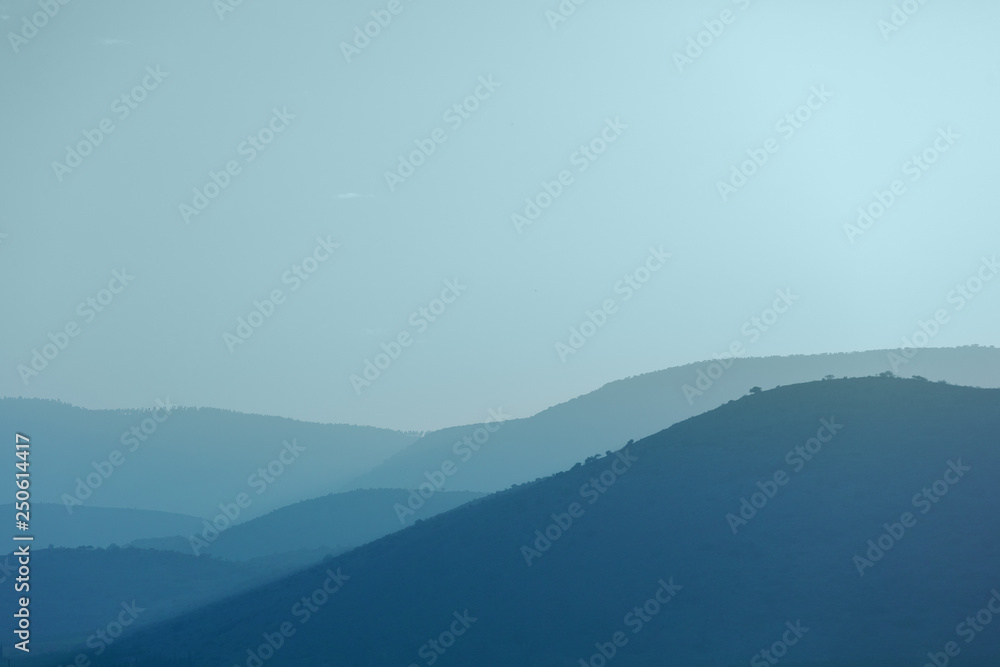 Mountain range in early morning Mountain range in early morning
