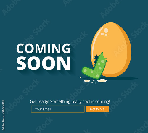 Coming soon website template. Coming soon landing page design. Coming soon page for a new website. We are launching soon – Illustration