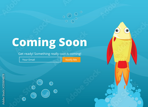 Coming soon website template. Coming soon landing page design. Coming soon page for a new website. We are launching soon – Illustration