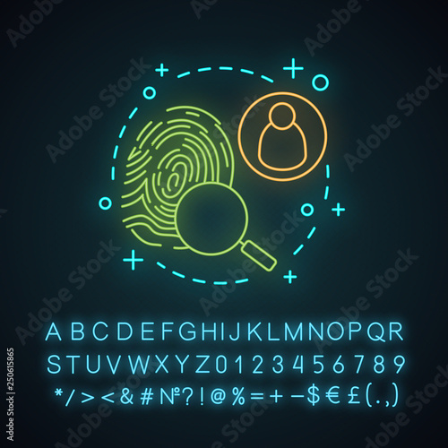Account creation neon light concept icon