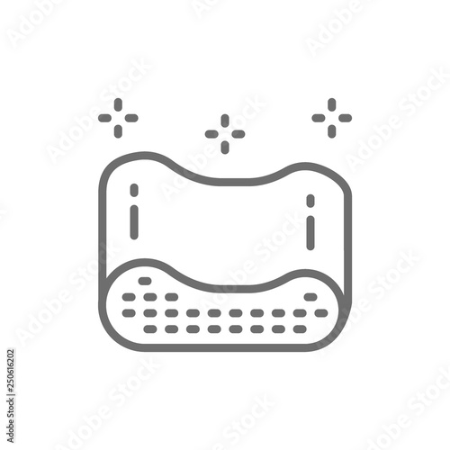 Orthopedic pillow line icon.
