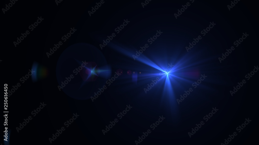 Obraz premium bright blue lensflare