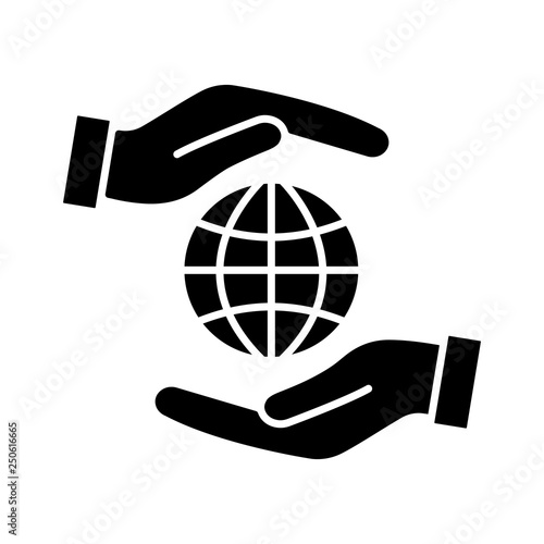 Corporate social responsibility glyph icon