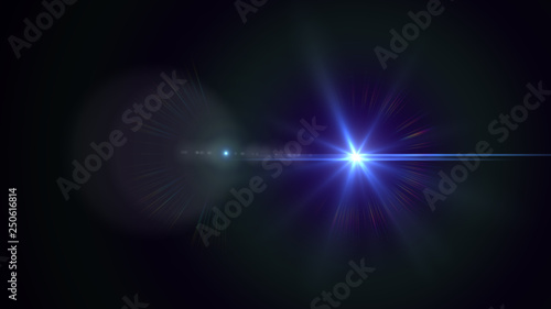 bright blue lensflare