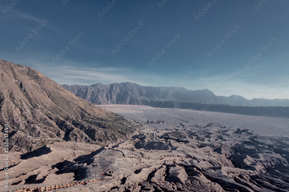 Indonesian , Mount Bromo, Indonesian: Gunung Bromo, is an active volcano and part of the Tengger massif