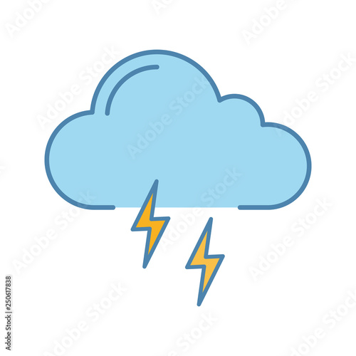 Thunderstorm color icon