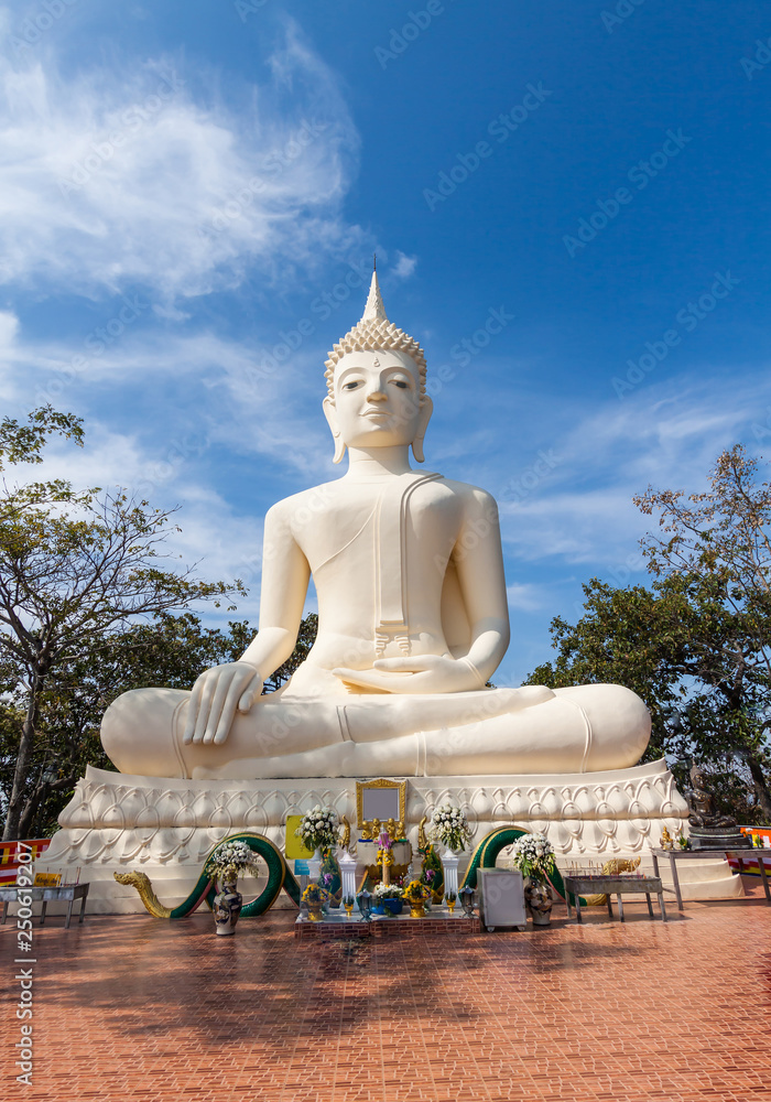Giant big Buddha statue with blue sky in nature landscape Giant big Buddha statue with blue sky in nature landscape