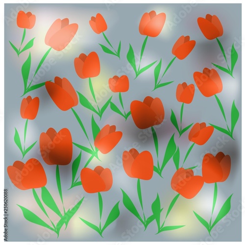floral background with tulips