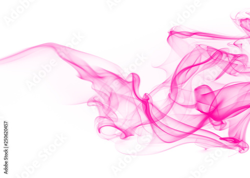 pink smoke on white background. abstract art