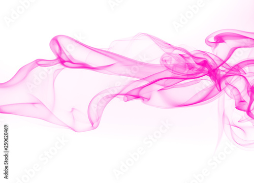 pink smoke on white background. abstract art