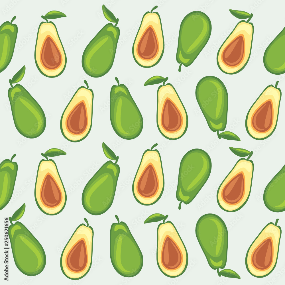 Seamless pattern with avocado Seamless pattern with avocado