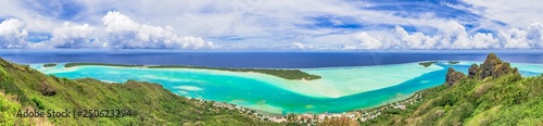 Panorama vom Gipfel Maupiti, Französisch-Polynesien