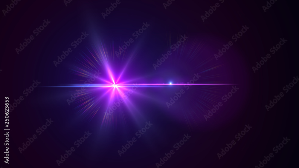 bright violet lensflare