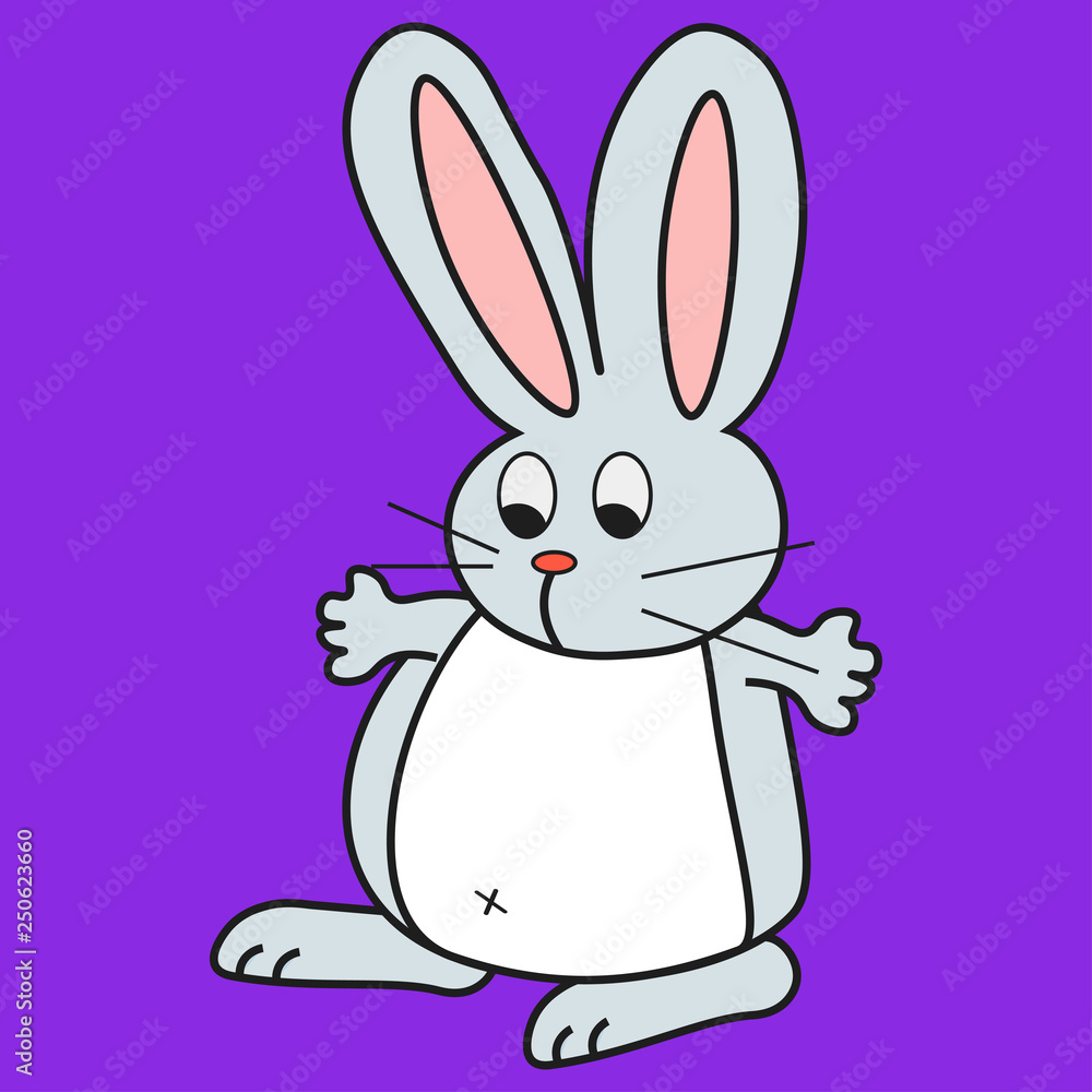 Bunny in cartoon style Bunny in cartoon style
