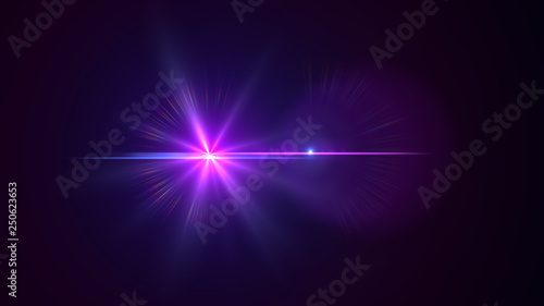 Obraz na płótnie bright violet lensflare w salonie