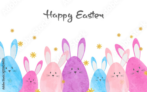 Colorful Easter card with c...