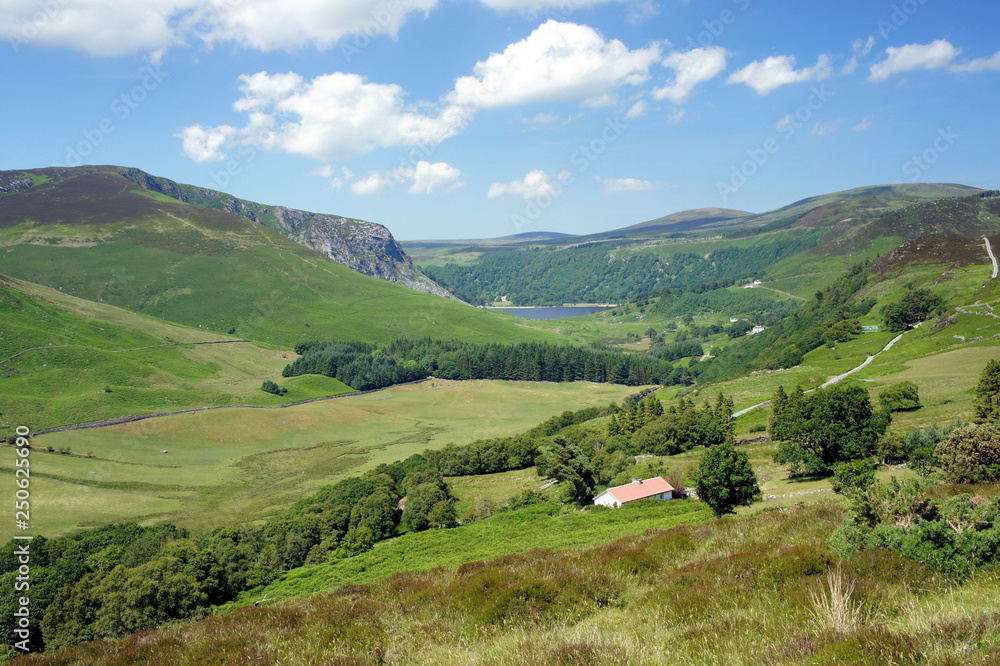 Landscapes of Ireland.Beautiful valley in Wicklow Mountains.