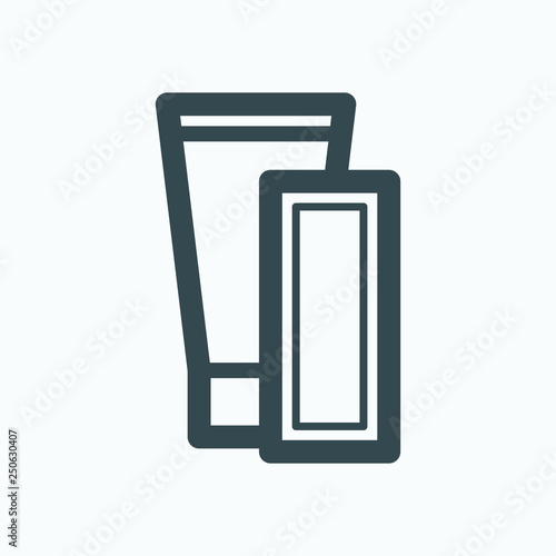 Depilation products icon. Strips for depilation vector icon