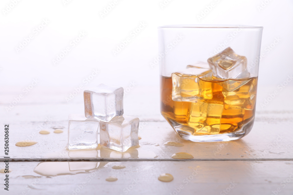 Whiskey with Ice Cubes Whiskey with Ice Cubes