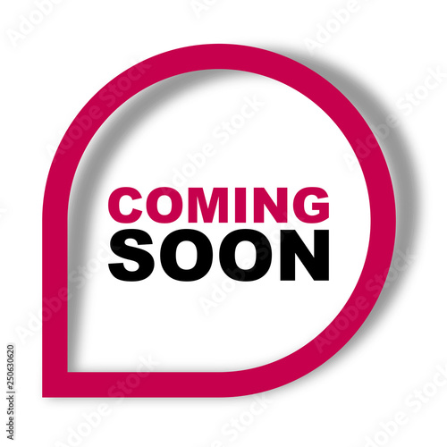 red vector banner coming soon